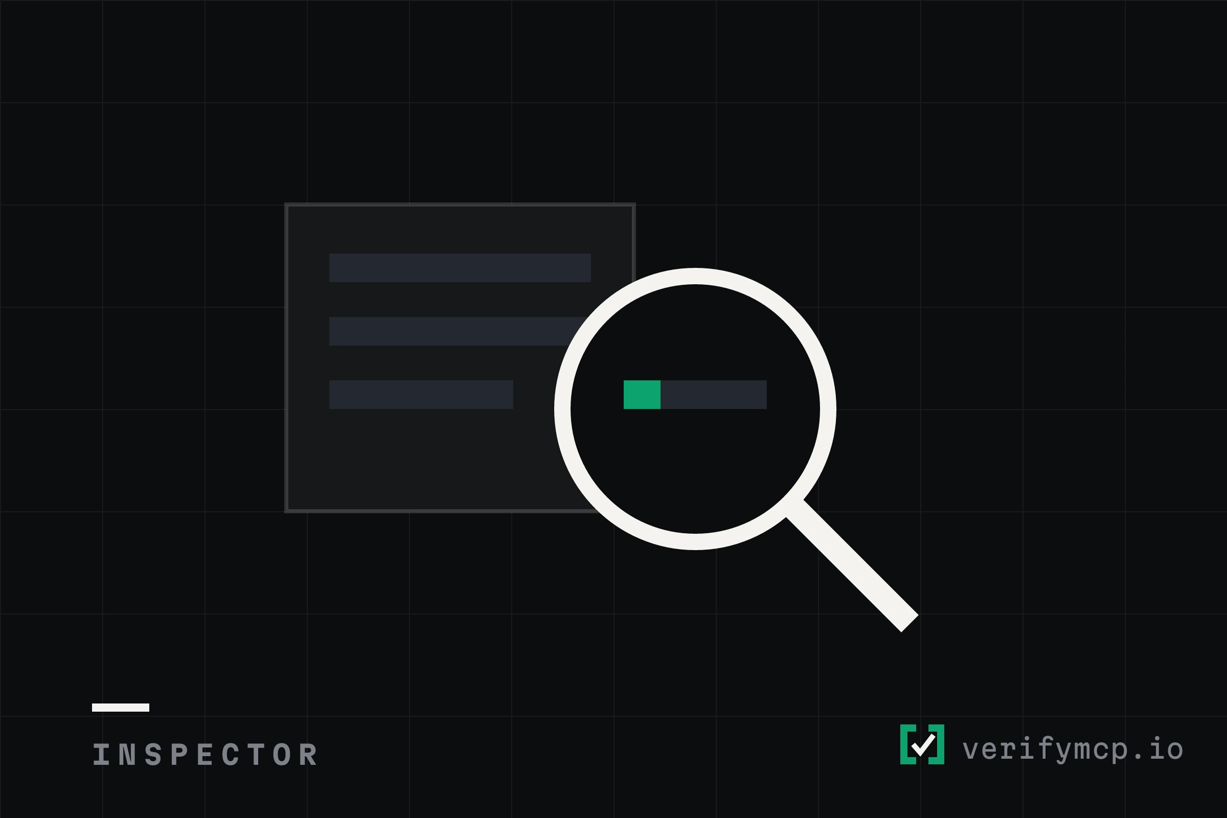 MCP Inspector: debug and verify an MCP server, VerifyMCP